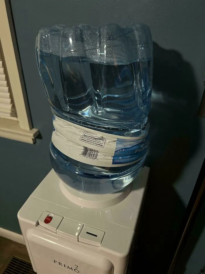 Does Anybody Know What Would Cause This Water Jug To Do This ? We Have Had This For A Year. This Is My 10th Jug And This Is The First Time This Has Happened