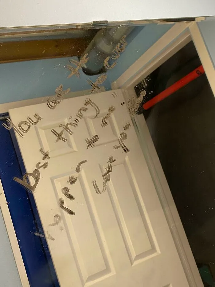 Trying To Preserve My Mother’s Handwriting In Lipstick On A Mirror?