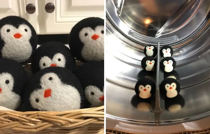Your Laundry Day Is About To Get A Serious Injection Of Cuteness, And A Lot Less Static, With These <a Style="Display:inline;" Href="Https://Www.amazon.com/Organic-Eco-Wool-Dryer-Balls/Dp/B06xdkq266?ie=utf8&linkcode=ll1&tag=bpbobcat-20&linkid=29f1645ff092629294c48ea9bed0c88c&language=en_us&ref_=as_li_ss_tl" Target="_blank">  <span Style="Font: Inherit; Color: #d74b1f;"> Penguin Dryer Balls </Span>