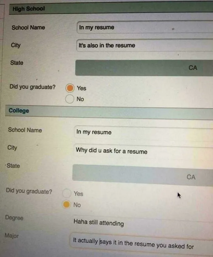 How About You Actually Peep The Attached Resume?