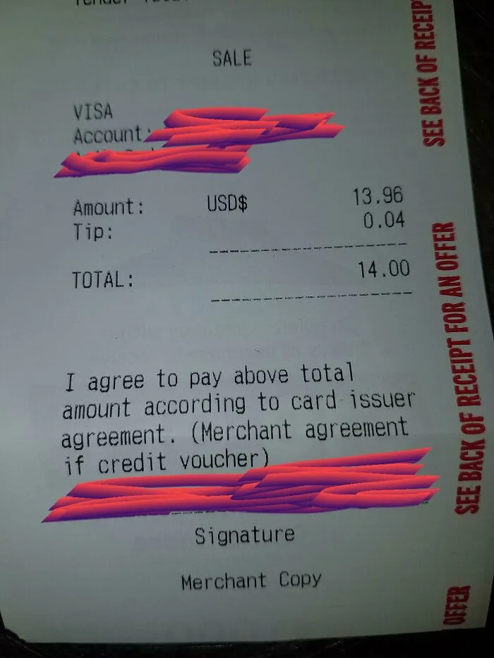 Got A $0.04 Tip Today