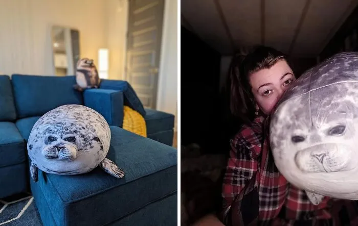 Seal The Deal With Cuddles - Dive Into Comfort With<span Style="Font:inherit;color:#d74b1f;"> Chubby Blob Seal Plush</Span>