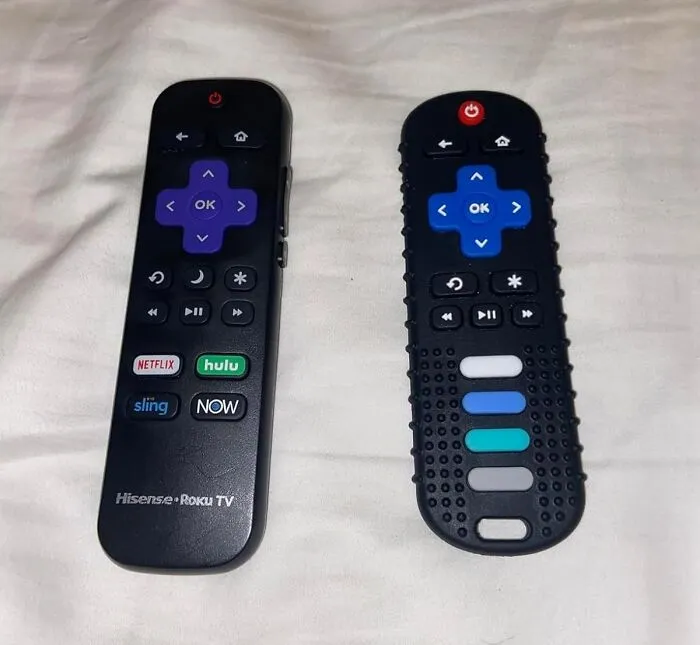 Great, Even Babies Prefer Remotes Now! Presenting The <span Style="Font:inherit;color:#d74b1f;"> TV Remote Shape Teether</Span>. Channeling Teething Worries Away!