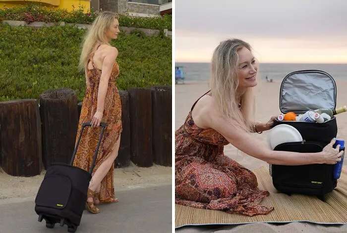 Unleash Your Picnic Passion With The Ultra Compact <span Style="Font:inherit;color:#d74b1f;"> Cooler Smart Cart</Span>: Your Stylish Sidekick For Chilled Adventures