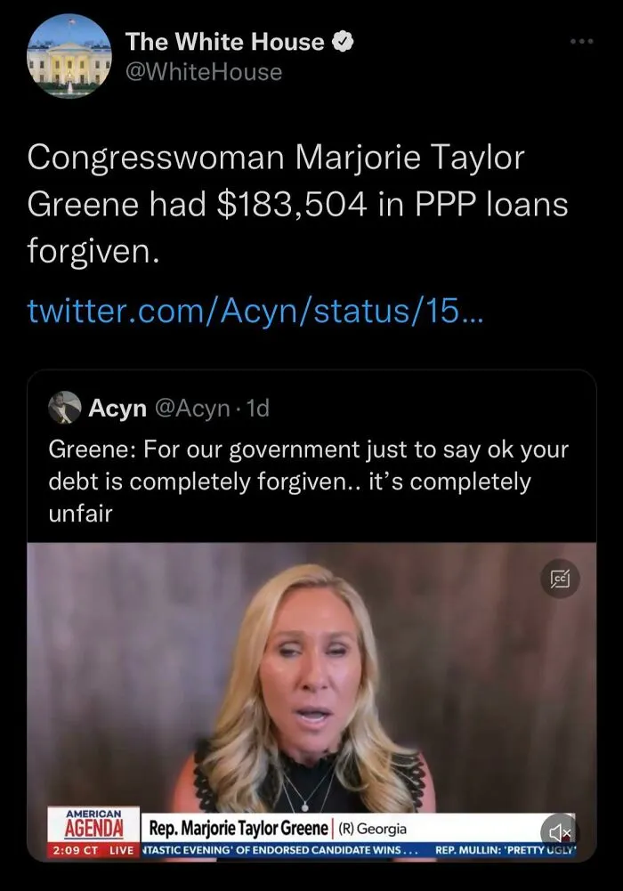 Imagine Getting Called Out By The Official White House Account