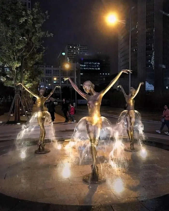 Ballerina Fountains In Poland Designed By Artist Malgorzata Chodakowska
