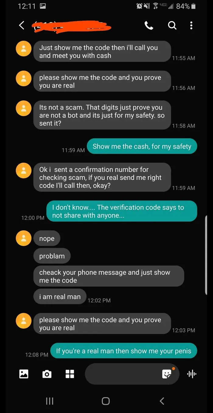 Fb Marketplace Buyer Trying To Scam Me Won't Nut Up