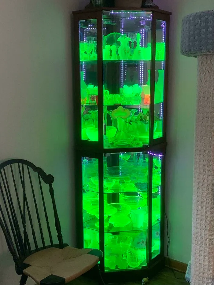 Helped My Mom Unpack Her Uranium Glass Collection And Install UV Lights