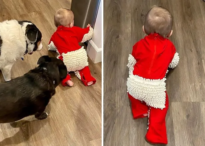 <span Style="Font:inherit;color:#d74b1f;"> Cute Baby Mop Onesie</Span>: Deliver Speed-Cleaning Service From Birth, Because Why Not, Right?