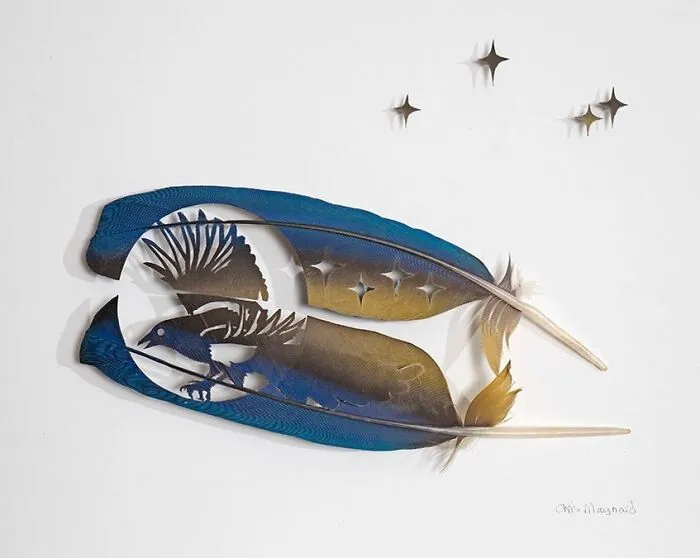 45 Delicate Artworks Made From Hard-Carving Feathers By This Artist (New Pics)