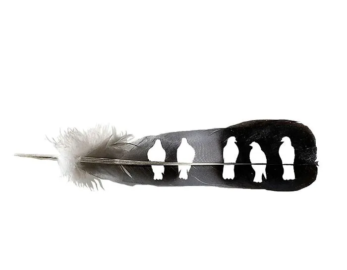 45 Delicate Artworks Made From Hard-Carving Feathers By This Artist (New Pics)