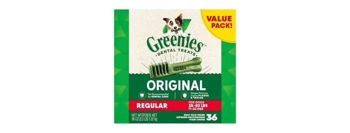 Greenies Original Regular Dental Dog Treats