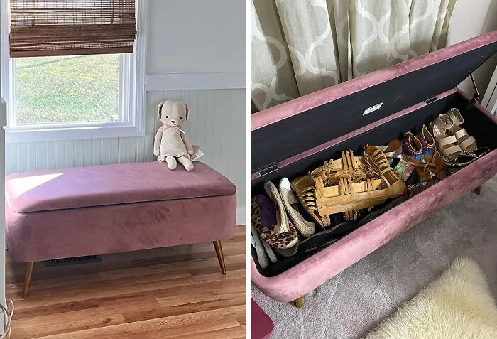 Glam Up The Nooks - <span Style="Font:inherit;color:#d74b1f;"> Velvet Storage Bench</Span> Where Your Things Live Luxuriously!