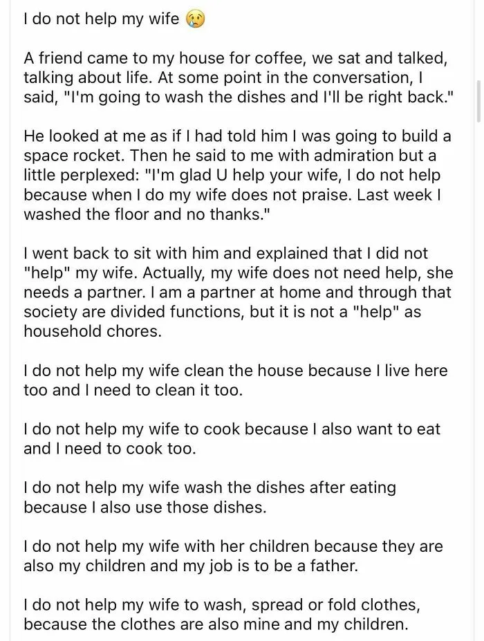 Here’s What A HVM Looks Like In His Own Words, Then Shared By A Guy Friend Who I Know Is A HVM To His Wife