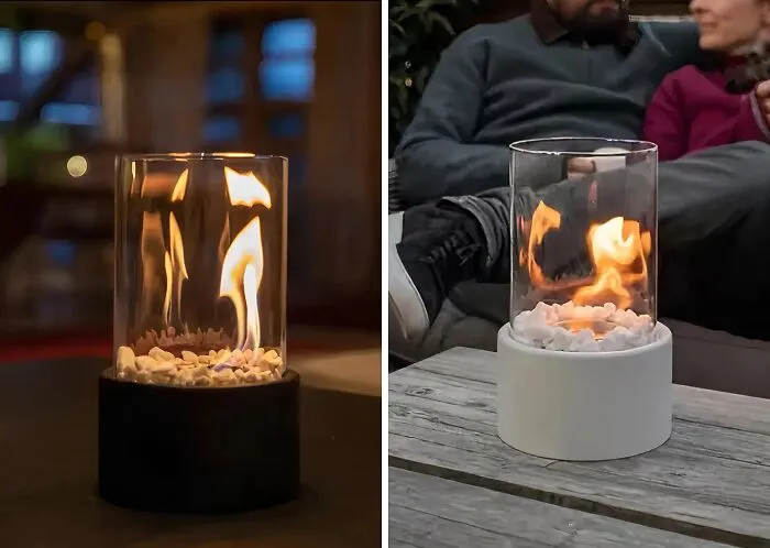 Cozy Flames Anywhere: <span Style="Font:inherit;color:#d74b1f;"> Portable Mini Fire Pit</Span> For Tabletop Ambiance!