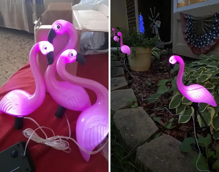 Flock To Glow: <span Style="Font:inherit;color:#d74b1f;"> Solar Flamingo Lights</Span> To Illuminate Your Garden Nights!