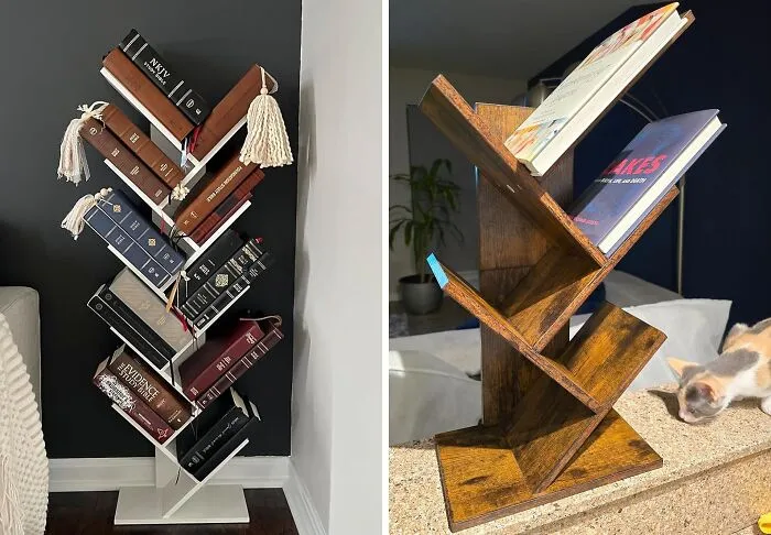 Branch Out Your Book Love With This Modern <span Style="Font:inherit;color:#d74b1f;"> Tree Bookshelf</Span> That Turns Pages Into Small Space Storage & Decor!