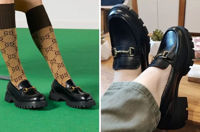 High Fashion Or Smart Steal: Gucci's Iconic Horsebit Loafers vs. <span Style="Font:inherit;color:#d74b1f;"> Dream Pairs Platform Chunky Loafers </Span>