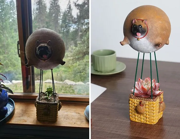 Paws & Plants: Soar High With<span Style="Font:inherit;color:#d74b1f;"> Hot Air Balloon Dog Planters</Span>