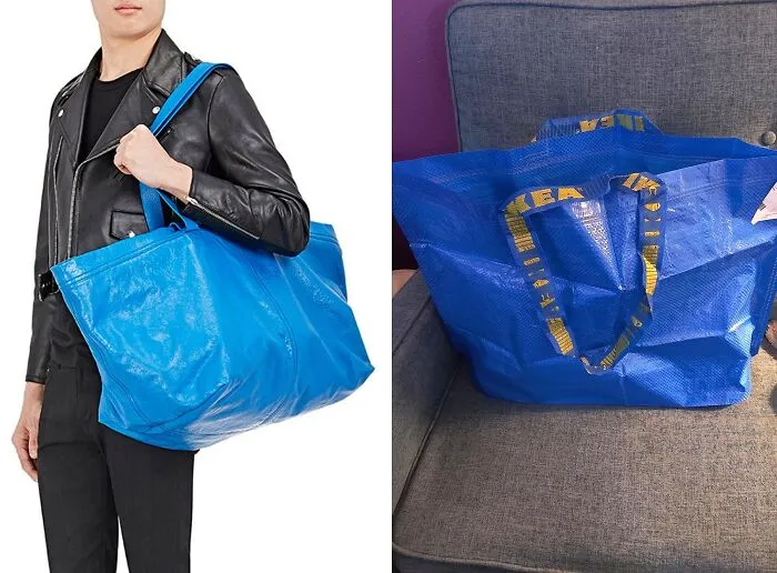 From Runway To Grocery Run: Balenciaga's Arena Tote Versus <span Style="Font:inherit;color:#d74b1f;"> IKEA's Practically Iconic Shopping Bag</Span>