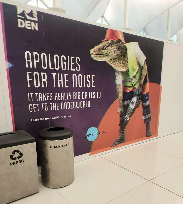 Flew Into DIA The Other Day And Saw This Ad. They're Leaning Into The Conspiracies And I Am Here For It