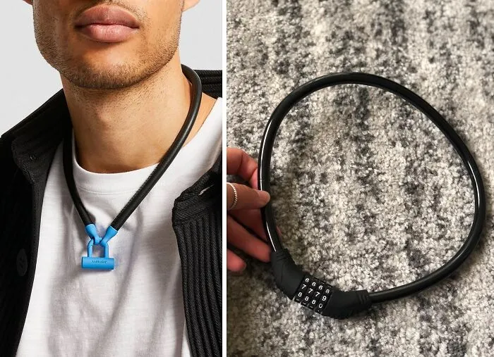 Who Said Security Can't Be Sleek - Ambush Turns Bike Locks Into Neck Swag While Your Trusty <span Style="Font:inherit;color:#d74b1f;"> Security Bike Lock</Span> Keeps Your Ride Safe