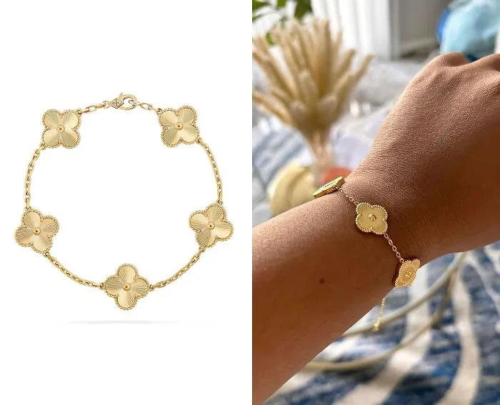 Luxury Or Lucky Charm? Van Cleef & Arpels Vintage Alhambra Bracelet Versus <span Style="Font:inherit;color:#d74b1f;"> Gold-Plated Lucky Bracelet</Span>