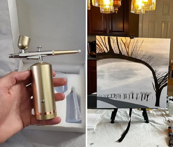 Paint Without Limits: <span Style="Font:inherit;color:#d74b1f;"> Airbrush Kit</Span> For Flawless Art Anytime!