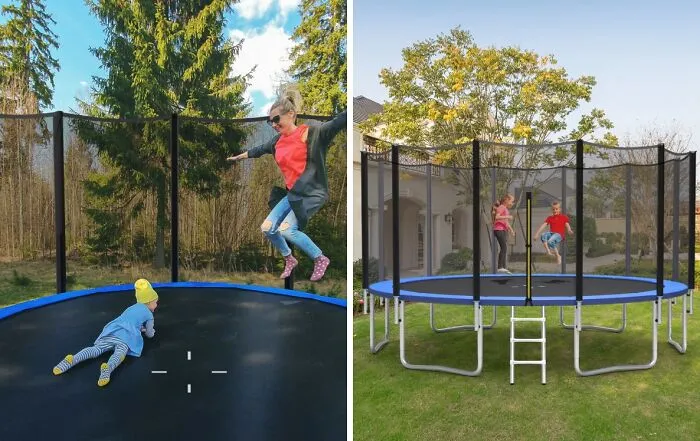 Jump Into The Fun Zone With This <span Style="Font:inherit;color:#d74b1f;"> Outdoor Trampoline</Span>
