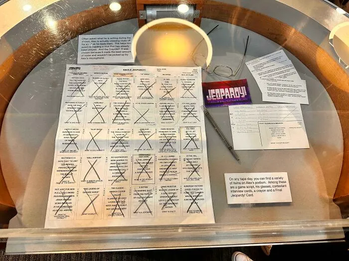 Alex Trebek’s Podium From His Perspective