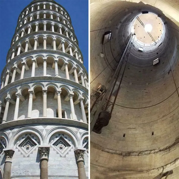 The Leaning Tower Of Piza Is Hollow