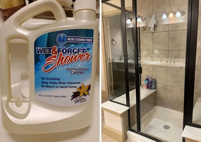 The Most Strenuous Part Of Your Shower-Cleaning Routine Will Now Be The Walk Back To The Couch With A Bottle Of This <a Style="Display:inline;" Href="Https://Www.amazon.com/Wet-Forget-Application-Scrubbing-Bleach-Free/Dp/B01endoj0g?ie=utf8&th=1&linkcode=ll1&tag=bpstingray-20&linkid=846f1f7f7518be67de339b7f3c2bc4e6&language=en_us&ref_=as_li_ss_tl" Target="_blank">  <span Style="Font: Inherit; Color: #d74b1f;"> Wet And Forget Shower Cleaner </Span>