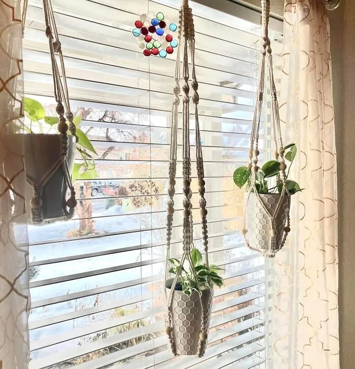Elevate Your Green Scene: Chic <span Style="Font:inherit;color:#d74b1f;"> Beaded Hanging Pot Holders</Span>