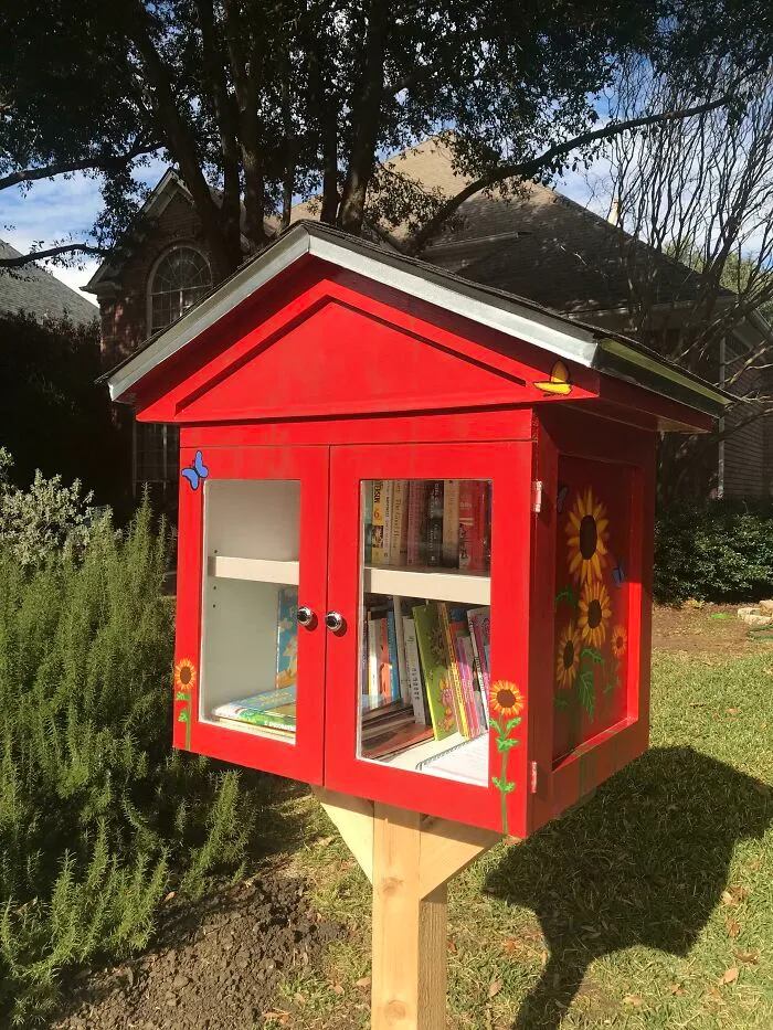 Neighborhood Just Built A Littlelibrary... Volunteered To Host It In Our Front Yard And We Are So Excited About It!