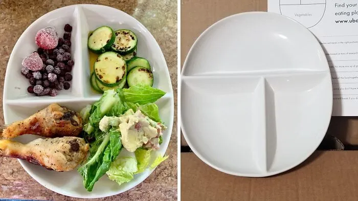 Smart Eating Made Beautiful: <span Style="Font:inherit;color:#d74b1f;"> Porcelain Portion Control Plate</Span> For Healthy Lifestyles!