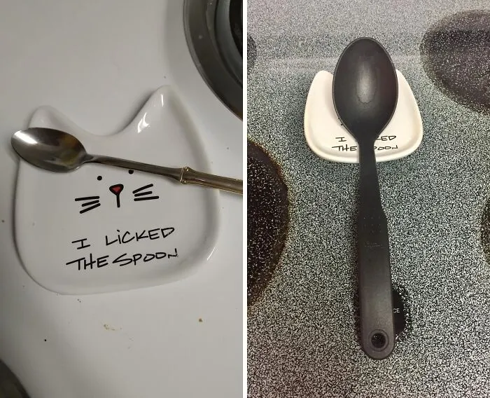 Stirring Up Fun: The ‘I Licked The Spoon’ Cat <span Style="Font:inherit;color:#d74b1f;"> Spoon Rest</Span>