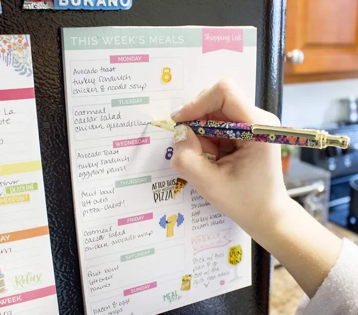 Ditch The Hustle - <span Style="Font:inherit;color:#d74b1f;"> Magnetic Menu Planning Pad</Span> Is Your Meal Lifesaver!