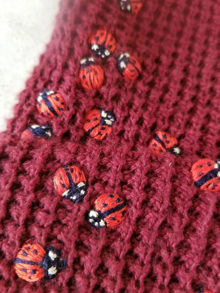 First Finished Embroidery Project: A Bunch Of Bugs On A Hat! Would Love Any Feedback!