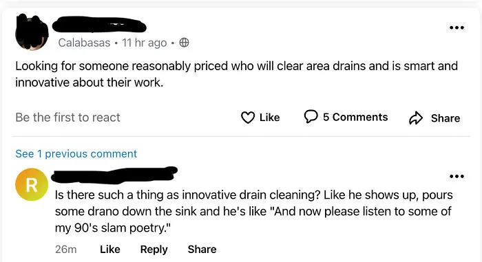 Are You The Davinci Of Drains? She Needs You