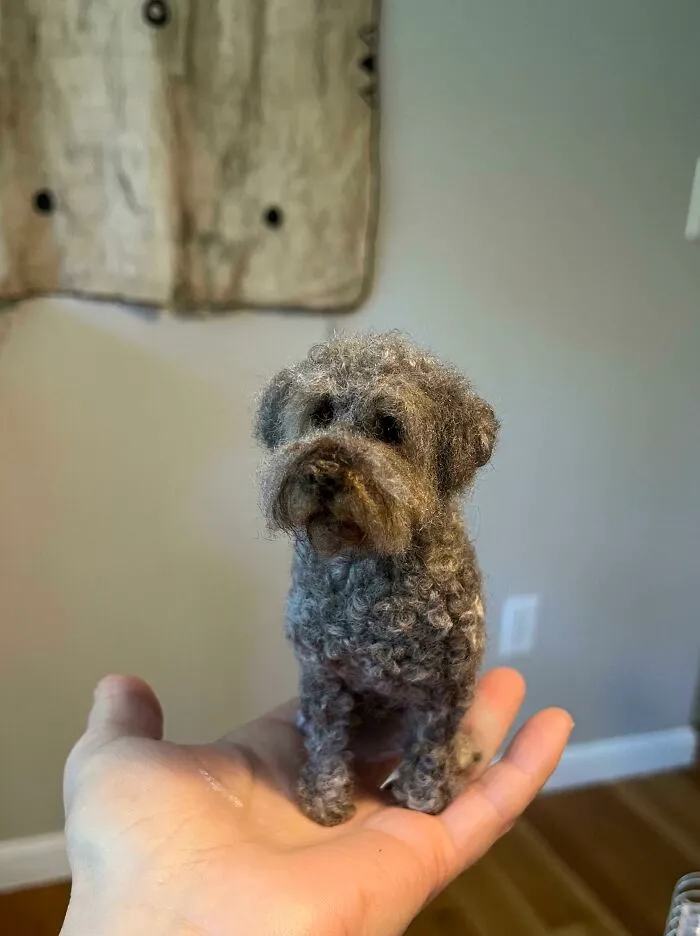 Needle Felted Dog Made By Me 🤗