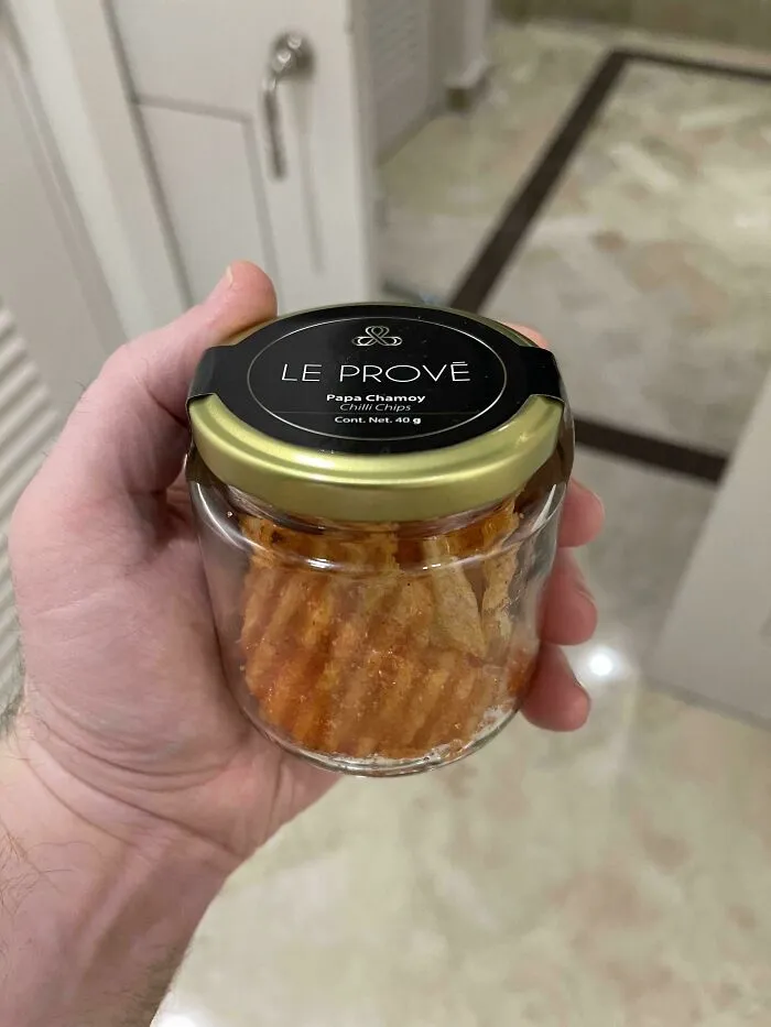 Chips In A Tiny Jar…. For Sale In My Hotel Room For Just 6.99
