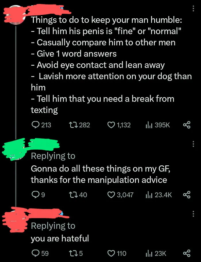 Manipulation To "Humble" Him
