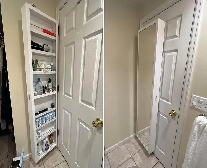 Is It A Cabinet? Is It A Mirror? It's Both! This <span Style="Font:inherit;color:#d74b1f;"> Cabinet That Fits Everywhere</Span> Is A Clever Solution For Tight Spaces 