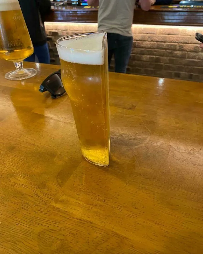 Media pinta de cerveza