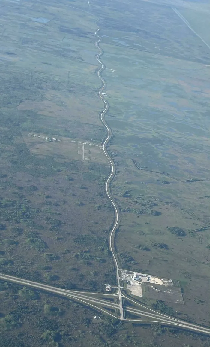 This Wavy Road Seen From The Window Of A Plane Landing In Ft Lauderdale