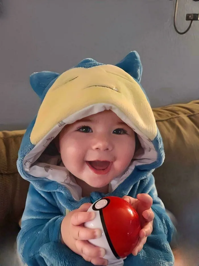 About A Year Ago I Posted About My Awesome Wife Bringing Home A Totoro Outfit For Our Unborn Youngling. Well She Just Took Her 7mo Photo In It!