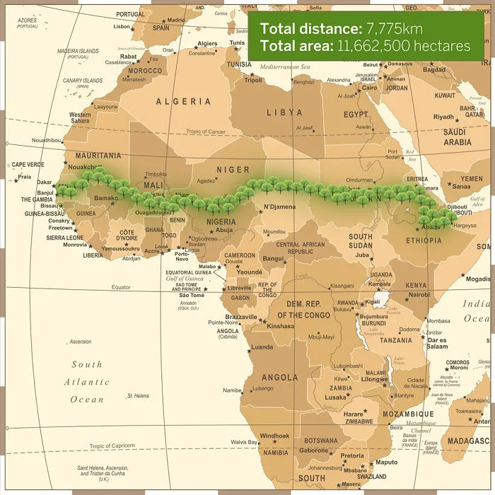 To Combat The Threat Of Desertification Of The Sahel (The Region Immediately To The South Of The Sahara)