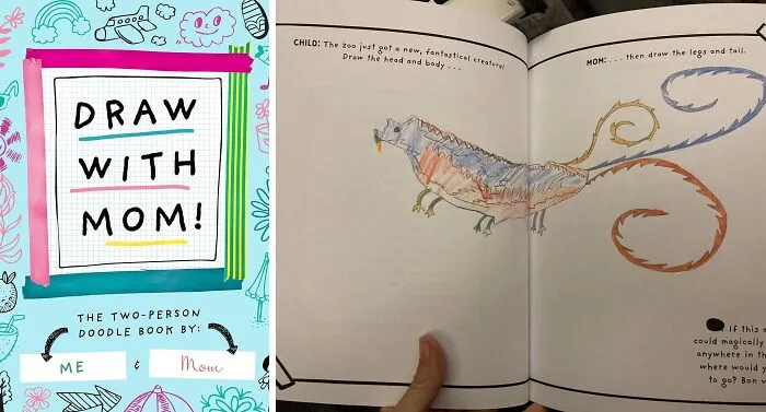 Draw With Mom doodle book, a cheerful and affordable Mother's Day gift idea under $20.