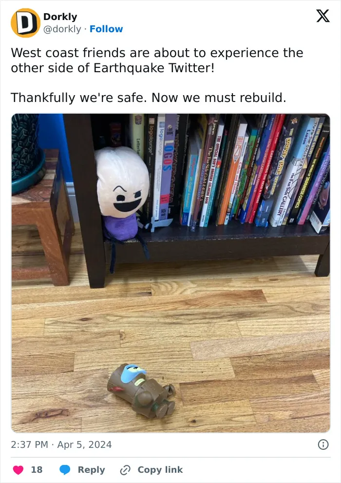 People Created "We Will Rebuild" Trend For East Coast Earthquake And It's Hilarious (30 Images)
