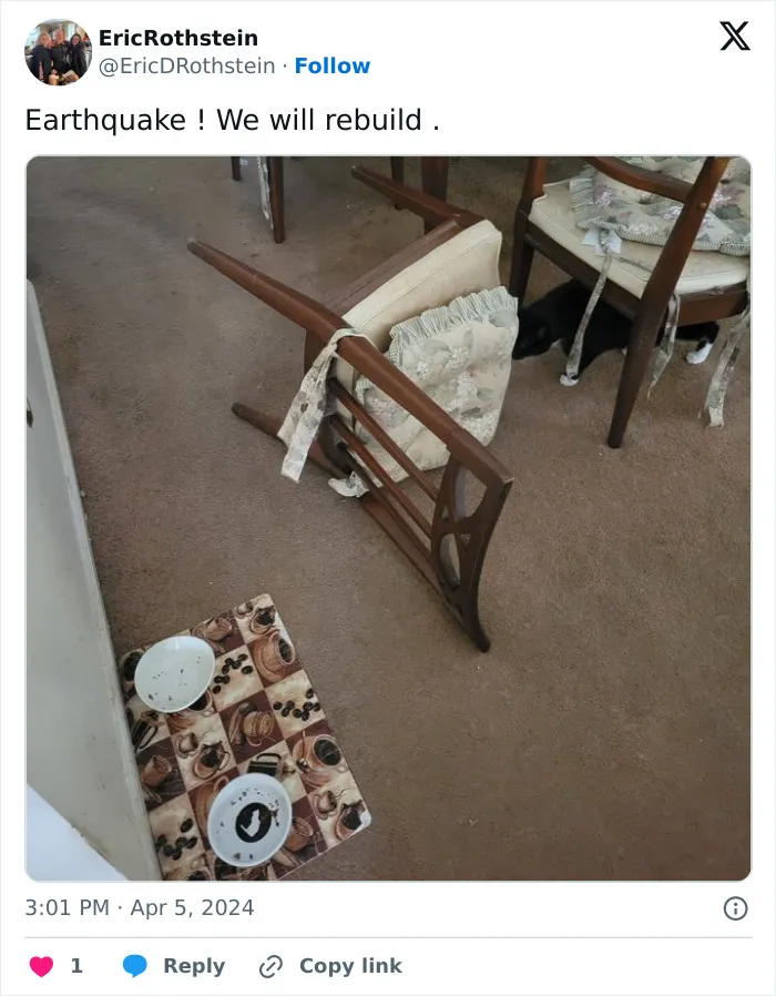 People Created "We Will Rebuild" Trend For East Coast Earthquake And It's Hilarious (30 Images)
